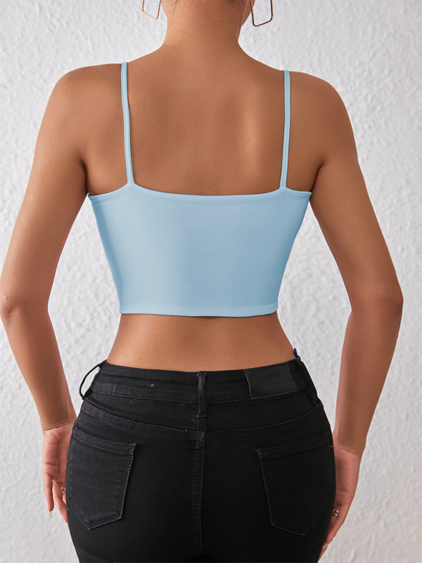 Drune | Frühling und Sommer sexy bauchfreies Spaghetti-Top