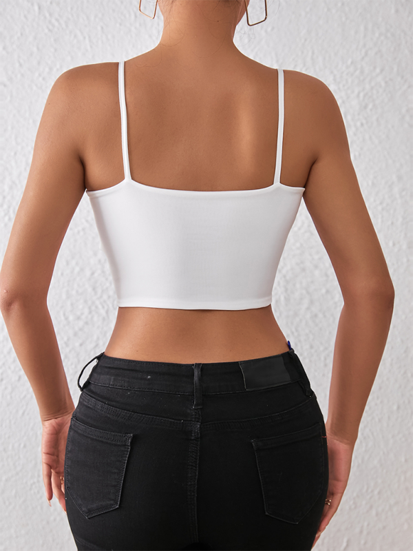 Drune | Frühling und Sommer sexy bauchfreies Spaghetti-Top