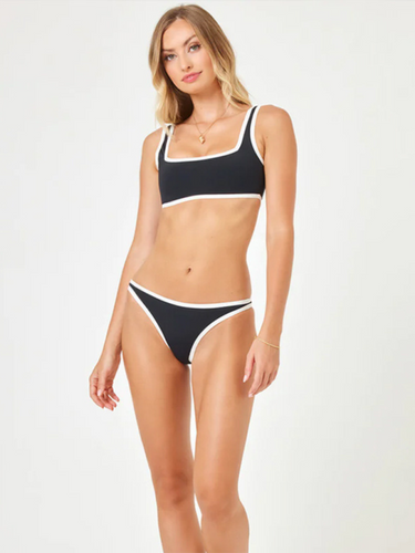 Drune | Damen Bikini sexy schwarz und weiß Badeanzug Bikinis