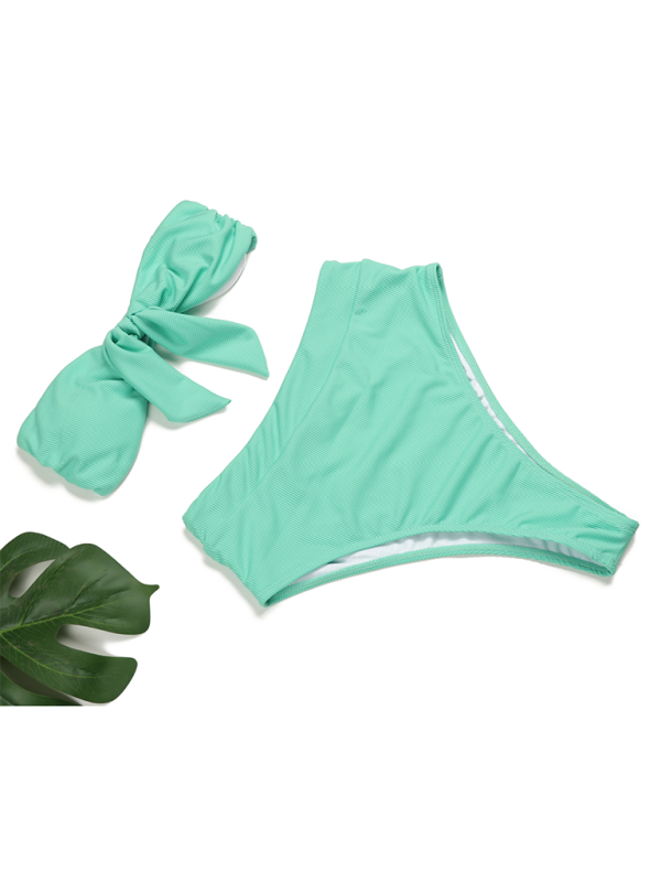 Drune | Damen Hochtailliertes Bikini Röhrenoberteil Badeanzug