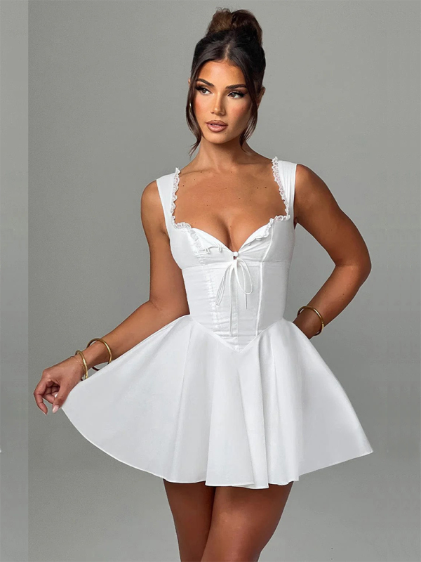 Drune | Neues Rückeloses Sling-Spitzenkleid