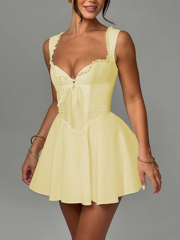 Drune | Neues Rückeloses Sling-Spitzenkleid