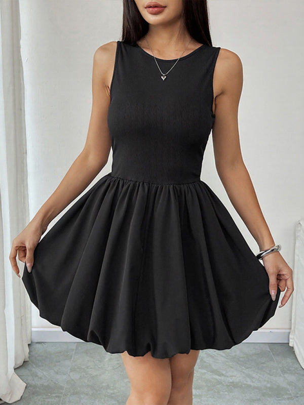 Drune | Neues Ärmelloses Blumiger Minikleid Weste Kleid