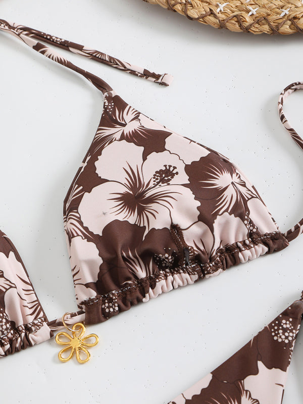 Drune | Blumenmuster Halterneck-Bikini