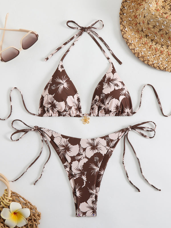 Drune | Blumenmuster Halterneck-Bikini