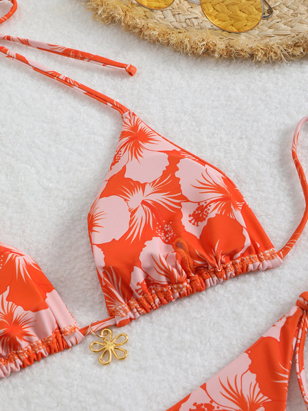 Drune | Blumenmuster Halterneck-Bikini