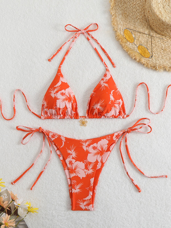 Drune | Blumenmuster Halterneck-Bikini
