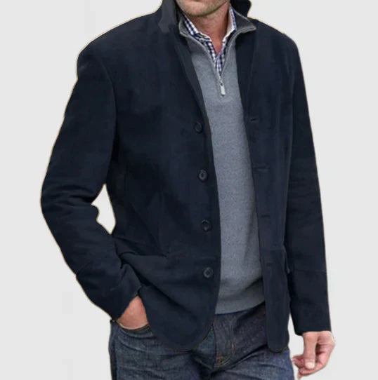 Drune | Wildlederjacke Mit Knöpfen Für Herren