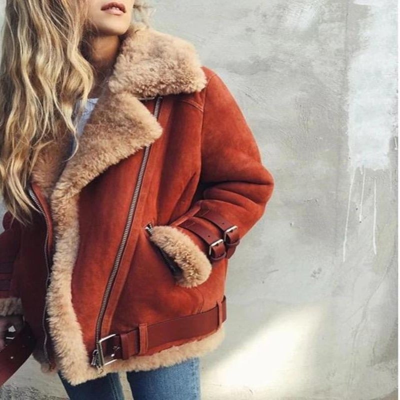 Drune | Oversize Lammfelljacke