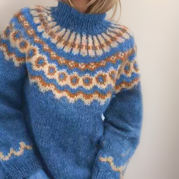 Drune | Grober und Gemütlicher Pullover mit Hohem Halsausschnitt