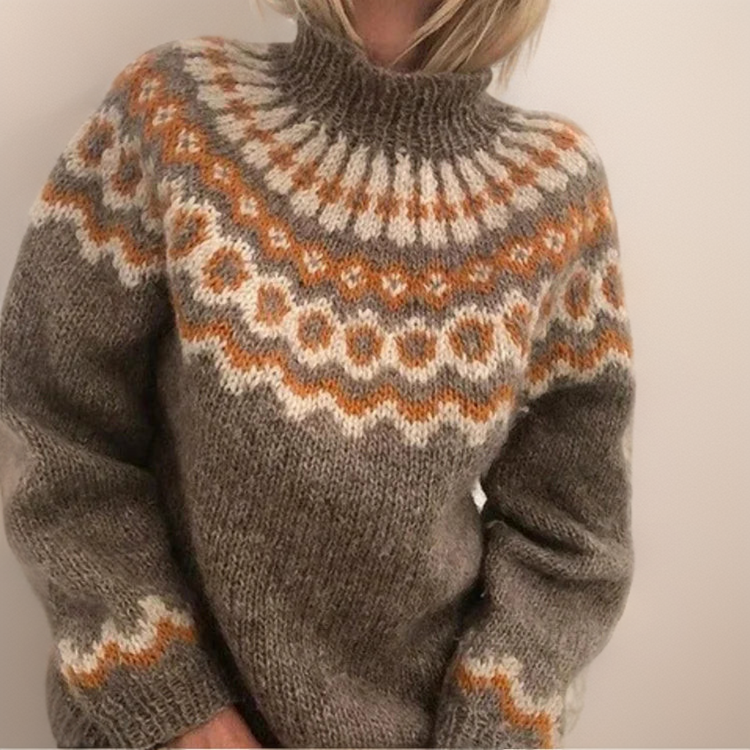 Drune | Grober und Gemütlicher Pullover mit Hohem Halsausschnitt