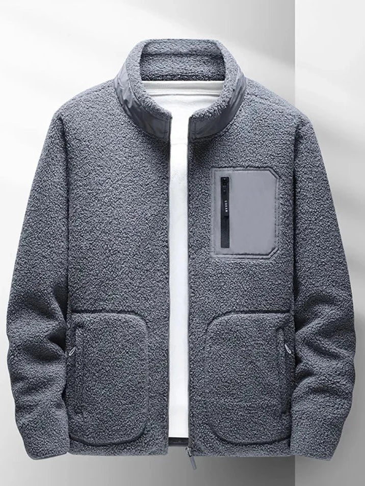 Drune | Herren Zip-Up Jacke - Hoher Kragen mit mehreren Taschen
