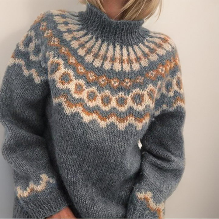 Drune | Grober und Gemütlicher Pullover mit Hohem Halsausschnitt