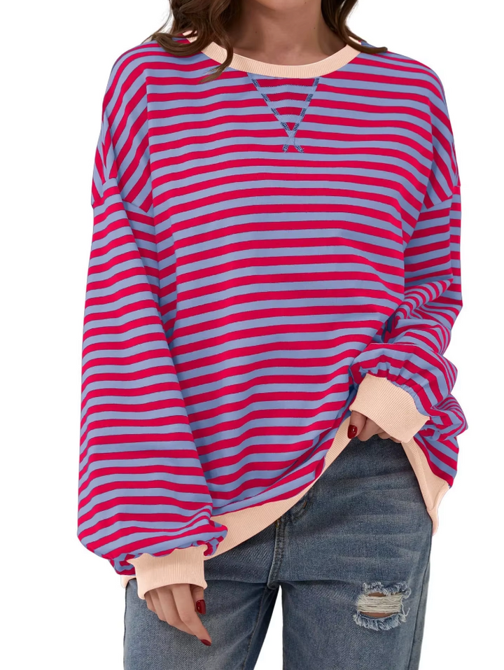 Drune | Lässiges Gestreiftes Sweatshirt Weich und Stilvoll Perfekt für Entspannte Tage