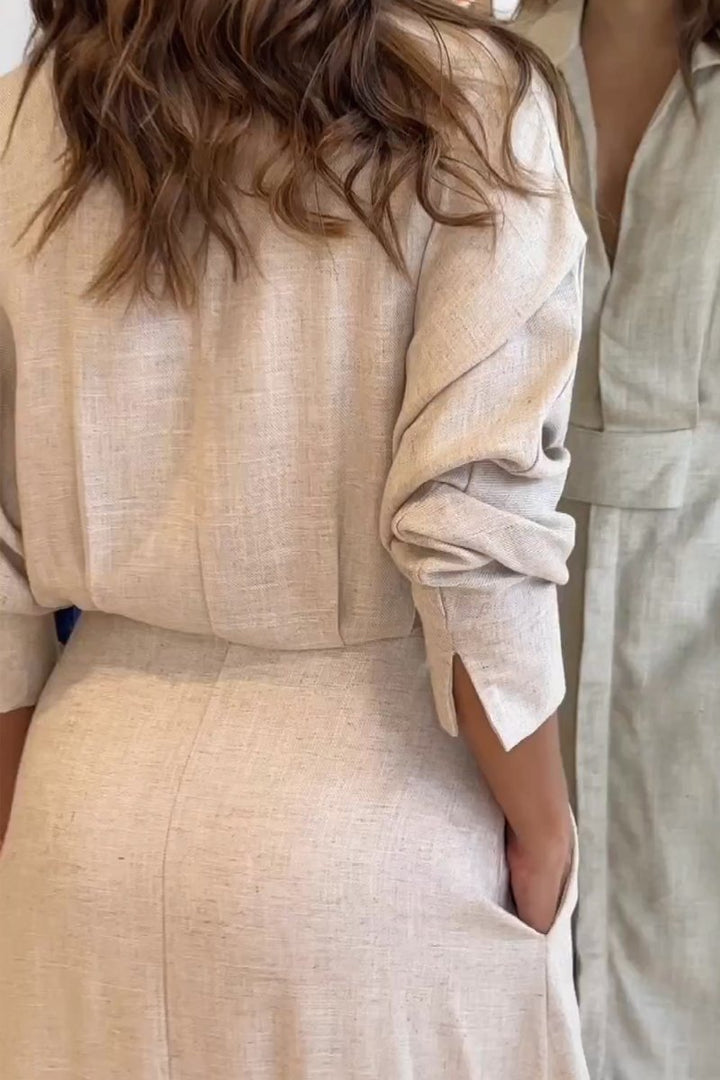 Drune | Leinenkleid in Maxilänge