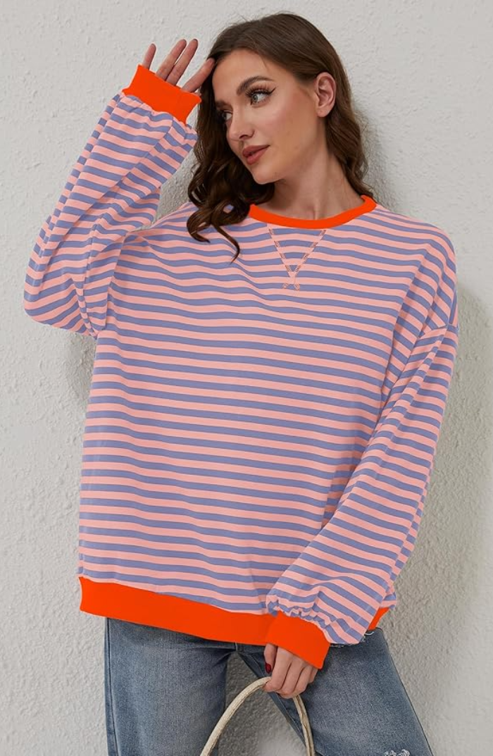 Drune | Lässiges Gestreiftes Sweatshirt Weich und Stilvoll Perfekt für Entspannte Tage