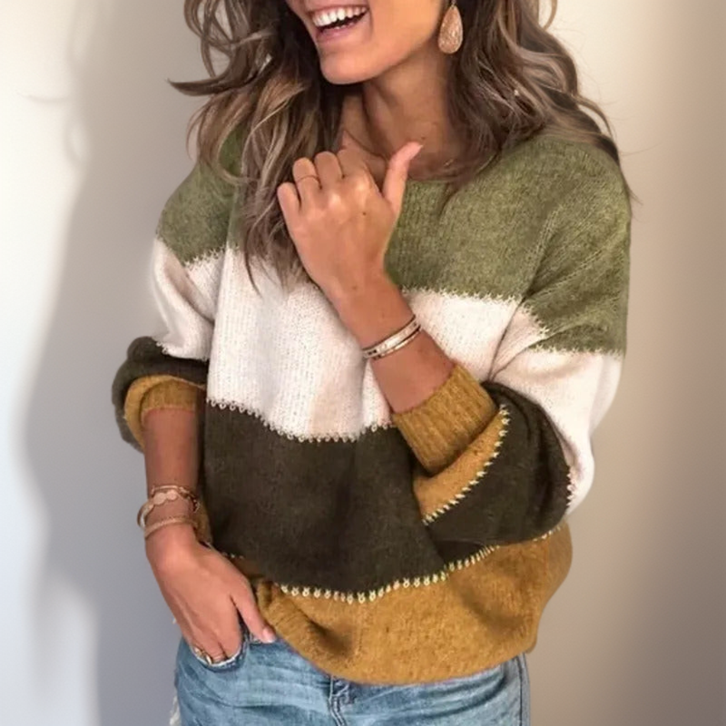 Drune | Kuscheliger Luxus Pullover mit Streifen