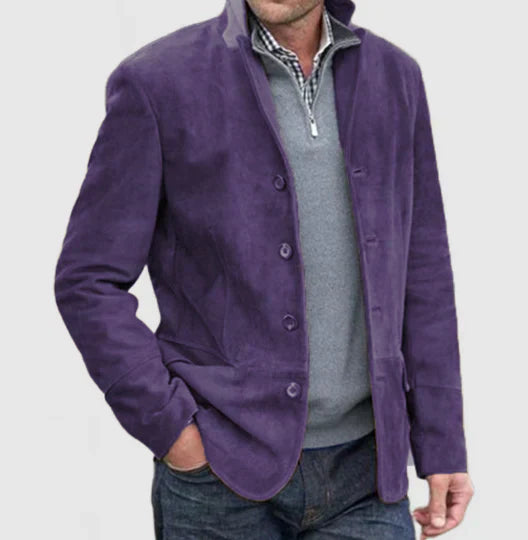 Drune | Wildlederjacke Mit Knöpfen Für Herren