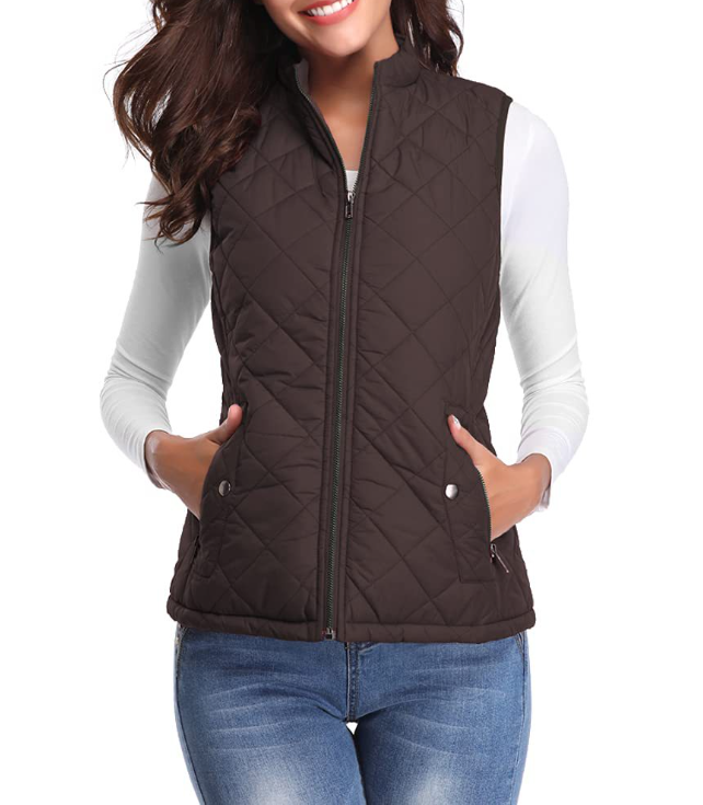Drune | Gestepptes Zip-Up-Weste mit Taschen für Damen