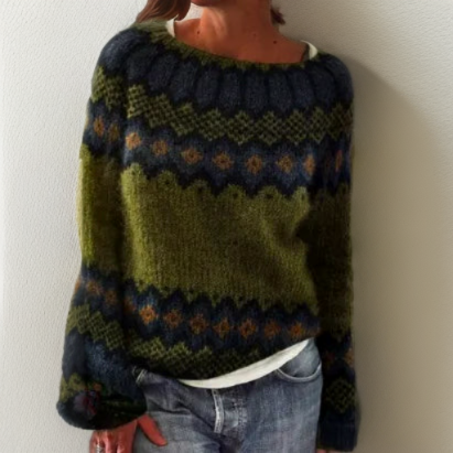 Drune | Eleganter Pullover mit Geometrischem Muster