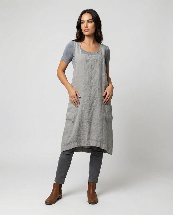 Drune | Baumwol Schürzenkleid mit Taschen