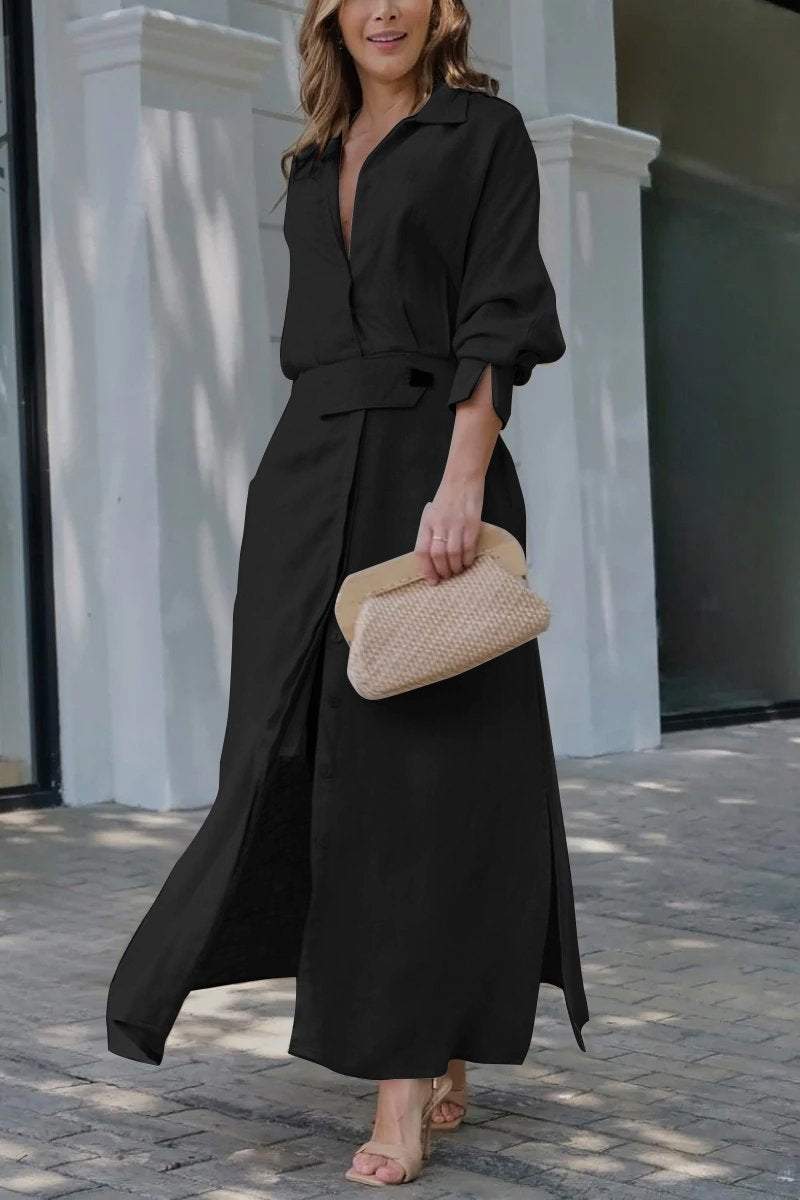 Drune | Leinenkleid in Maxilänge