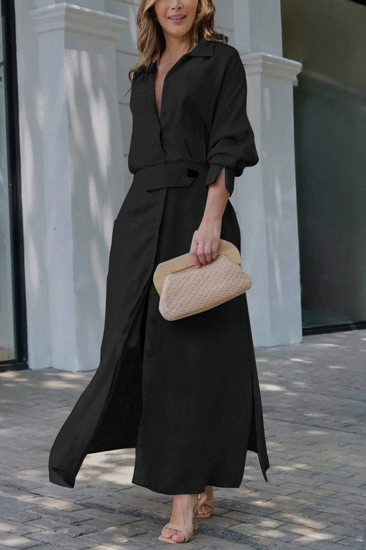Drune | Leinenkleid in Maxilänge