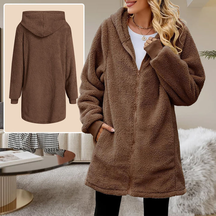 Drune | Weiche Fleece Winterjacke damen Mit Kapuze