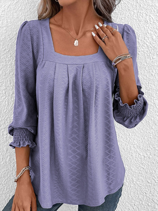 Drune | Baumwollbluse Mit Eckigem Ausschnitt