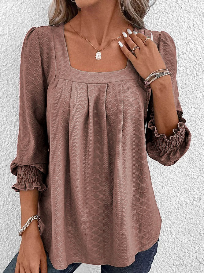 Drune | Baumwollbluse Mit Eckigem Ausschnitt