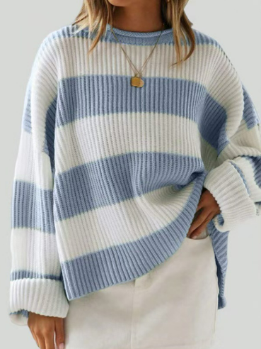 Drune | Leicht gestreifter Strickpullover Ideal für den Winter