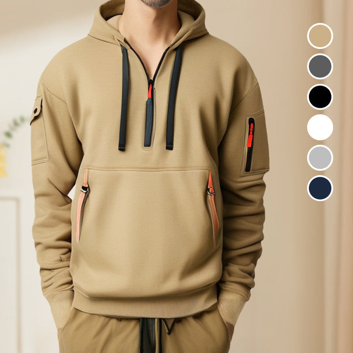 Drune | Herren Sweatshirt mit Kapuze und Taschen