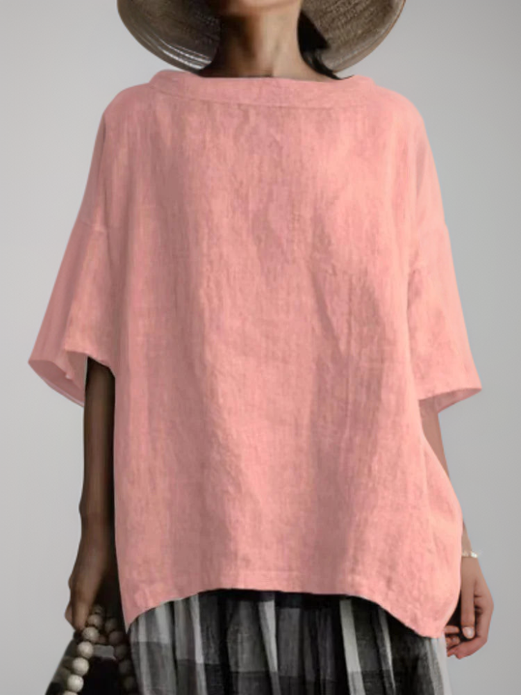 Drune | Vintage Tunika in Oversized-Modell mit Boot-Halskette