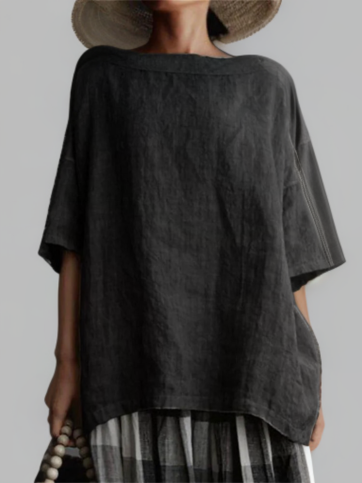 Drune | Vintage Tunika in Oversized-Modell mit Boot-Halskette