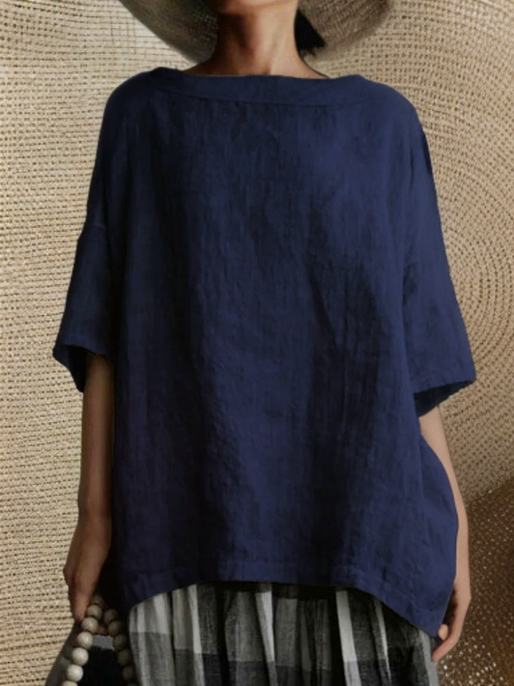 Drune | Vintage Tunika in Oversized-Modell mit Boot-Halskette