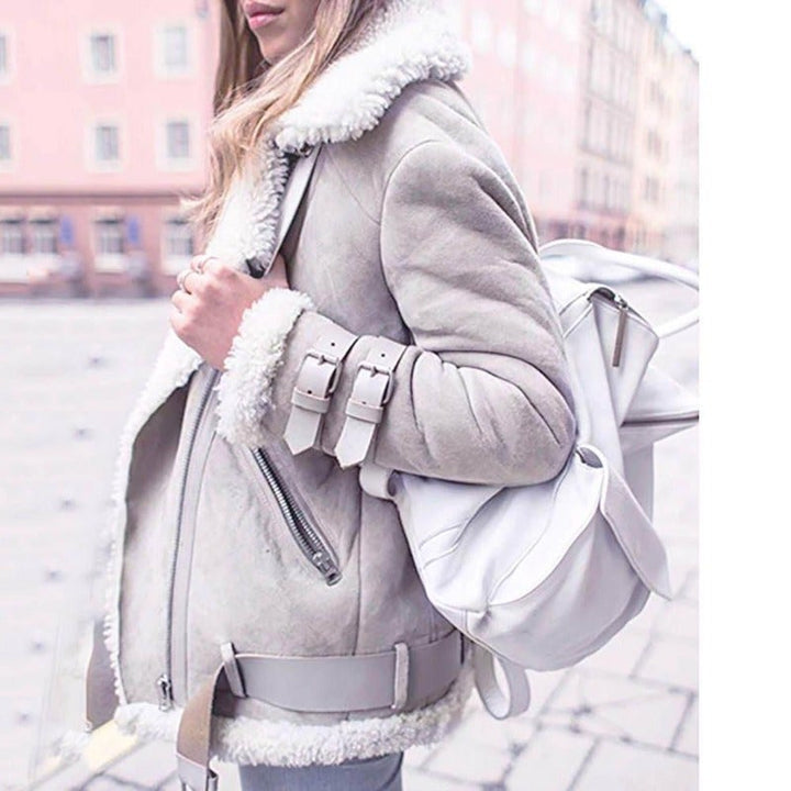 Drune | Oversize Lammfelljacke
