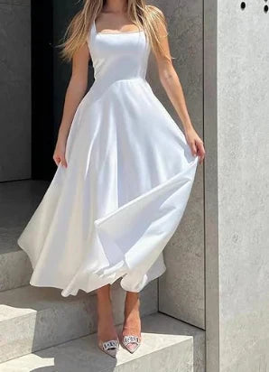 Drune | Modernes Ärmelloses Maxikleid mit Hoher Taille für Frauen