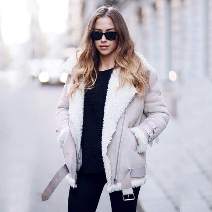 Drune | Oversize Lammfelljacke