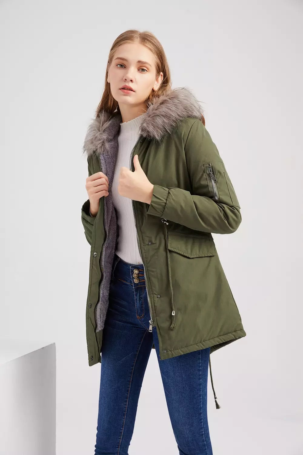 Drune | Winterparka mit Kunstfell