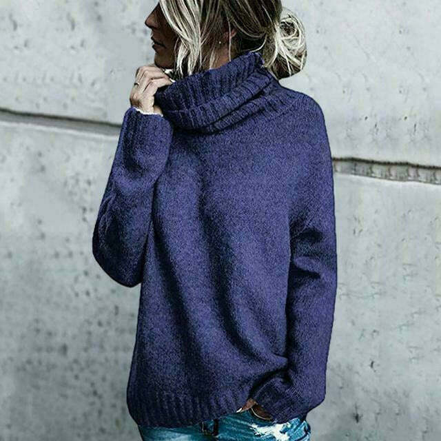 Drune | Pullover - Damen Herbst Übergröße Strick Rollkragenpullover