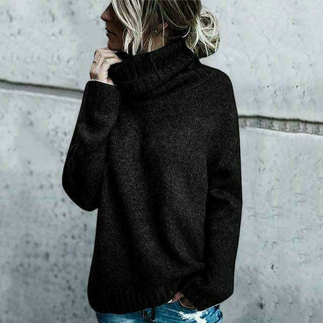 Drune | Pullover - Damen Herbst Übergröße Strick Rollkragenpullover