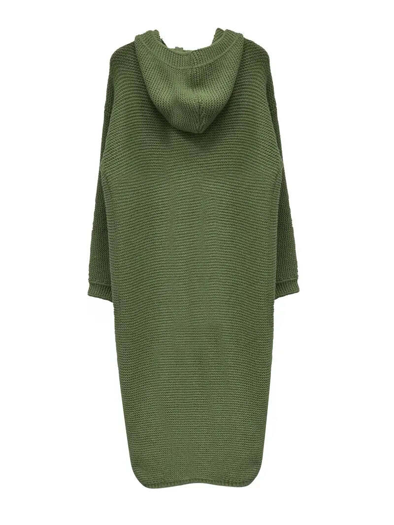 Drune | Warme Longline Strickjacke