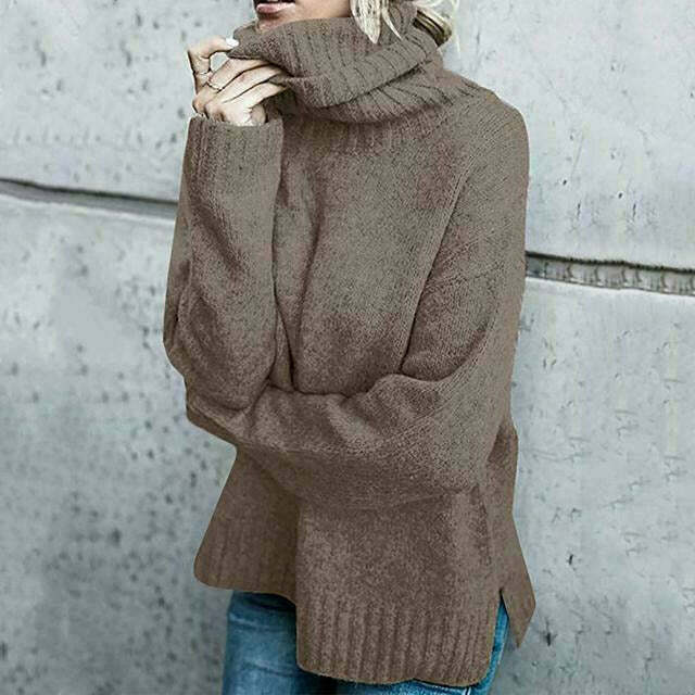 Drune | Pullover - Damen Herbst Übergröße Strick Rollkragenpullover