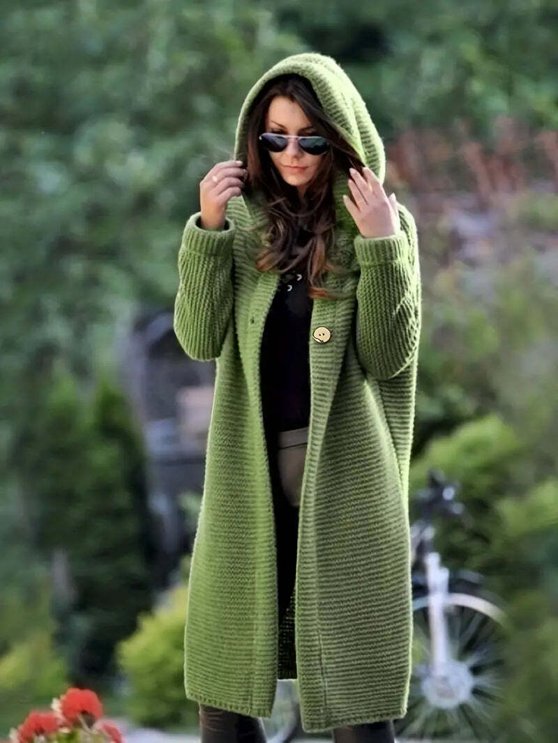 Drune | Warme Longline Strickjacke