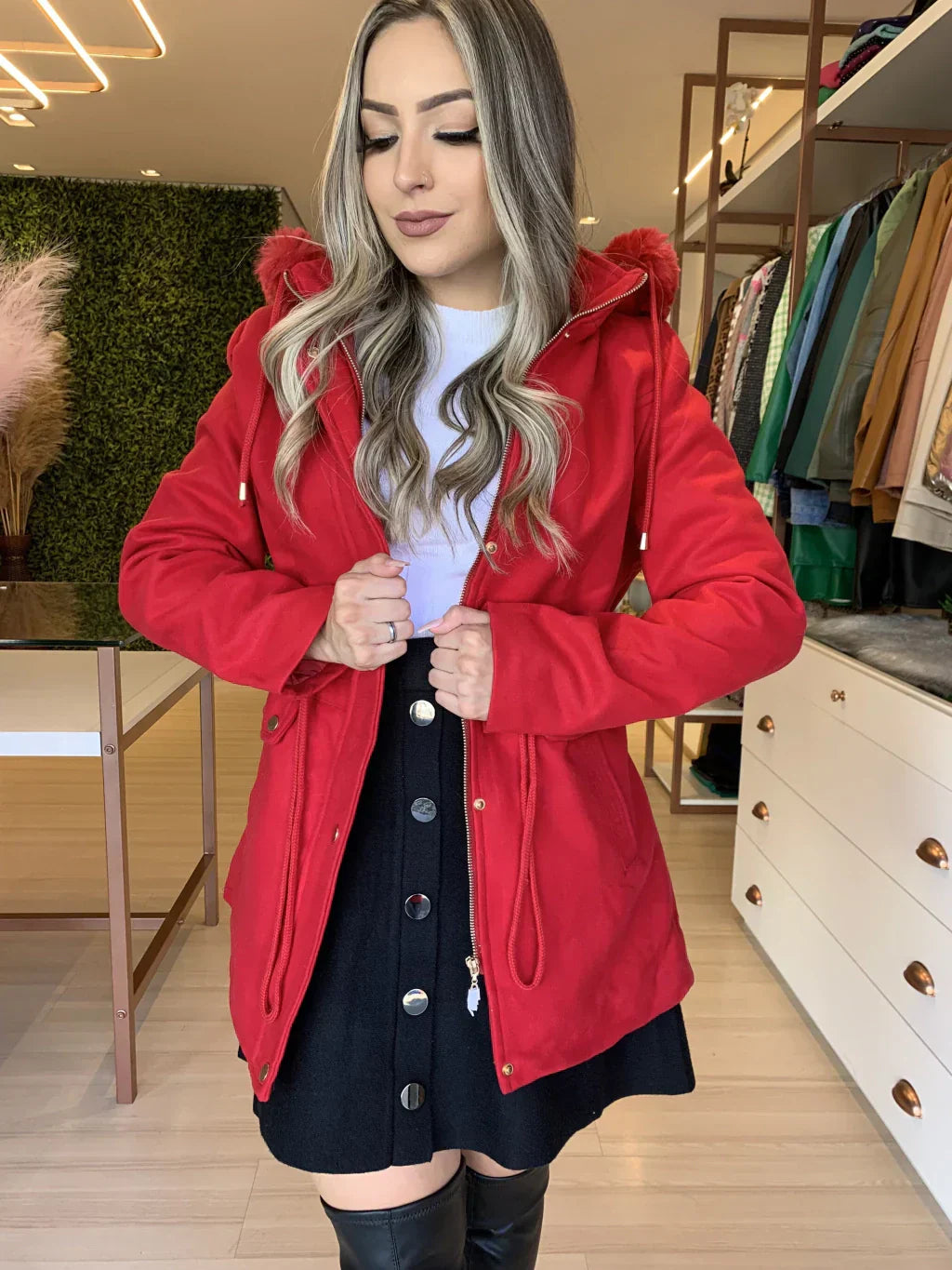 Drune | Parka mit Fellkapuze