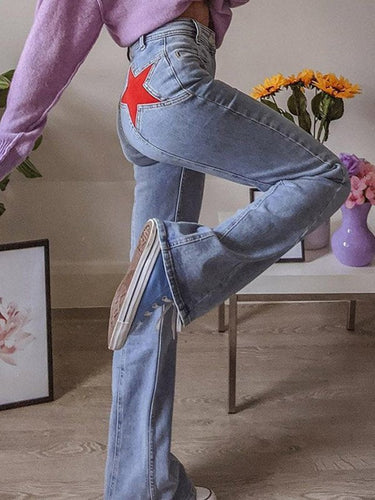 Drune | Jeans Mit Back Star Patch