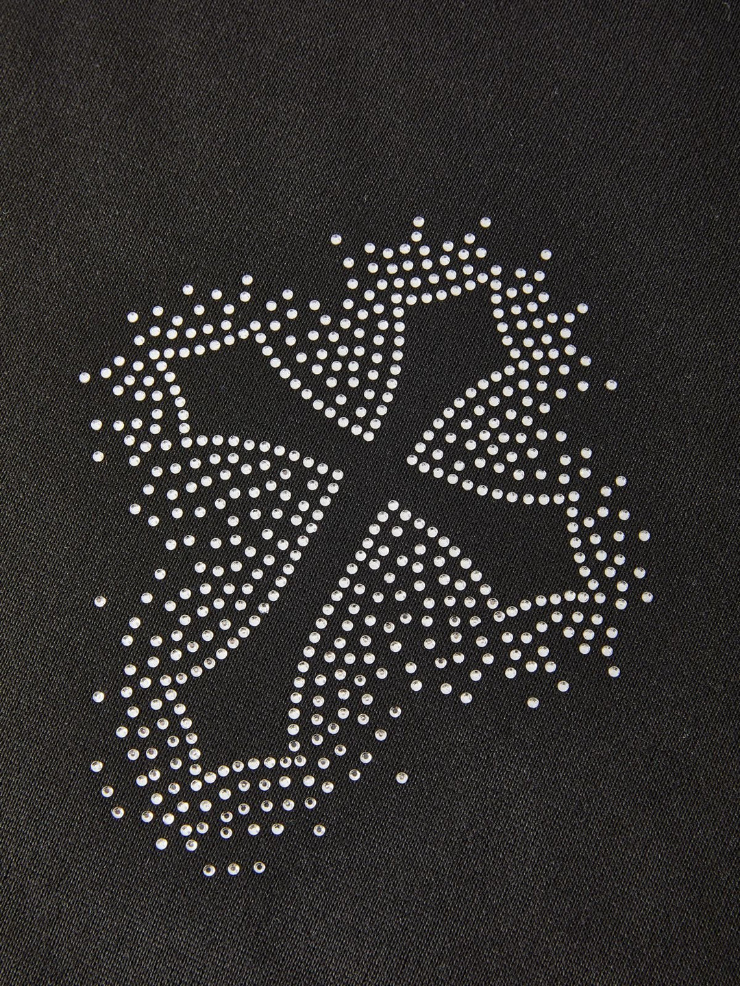Drune | Hoodie mit Reißverschluss und Strass-Kreuzmuster