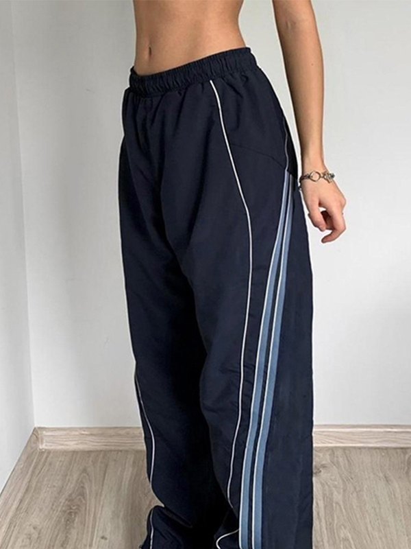 Drune | Weinlese Retro Sportliche Baggy Sweatpants