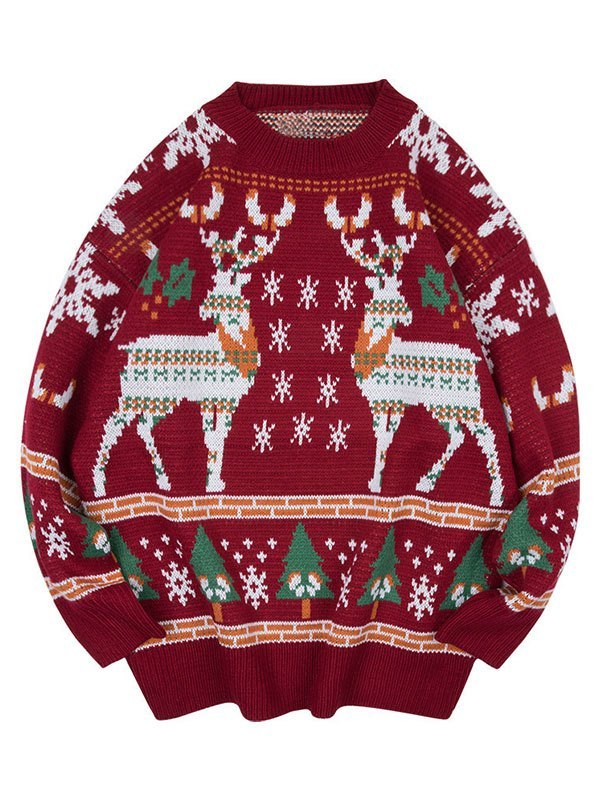 Drune | Pullover mit Rundhalsausschnitt und Weihnachtsherzprint