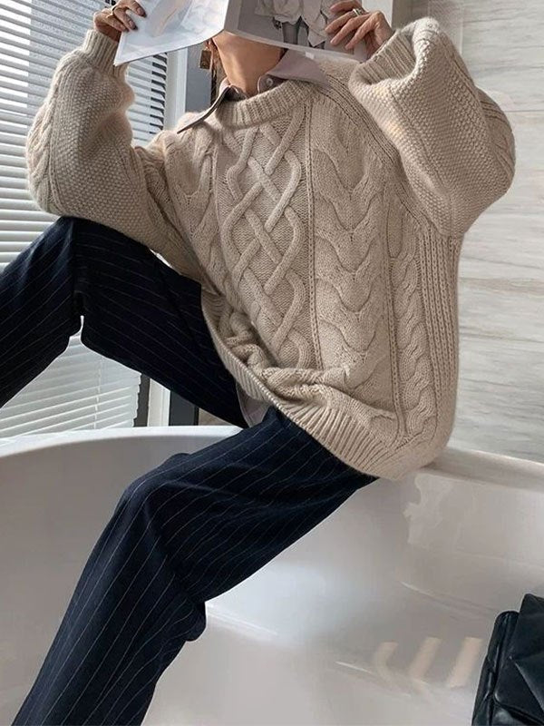 Drune | gestrickter Pullover mit Textur